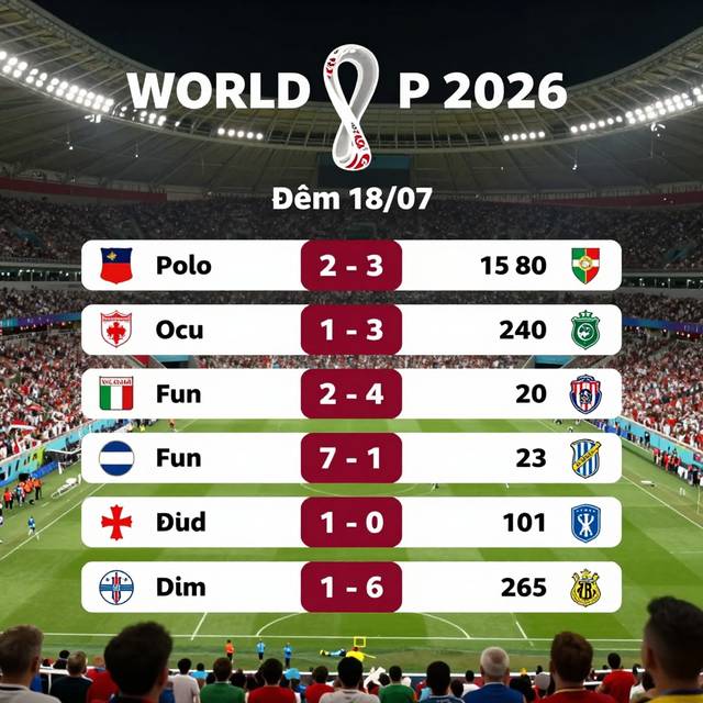World Cup 2026 — Đêm 18/07 và những kết quả đáng chú ý: Phân tích sau trận